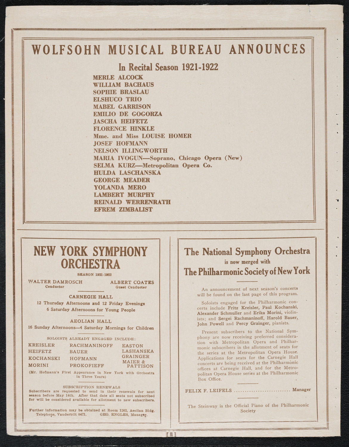 Graduation: New York College of Dentistry, June 15, 1921, program page 8
