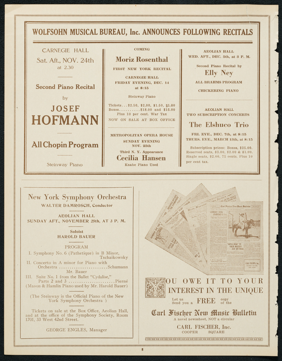 Newman Traveltalks: Chile, November 18, 1923, program page 8