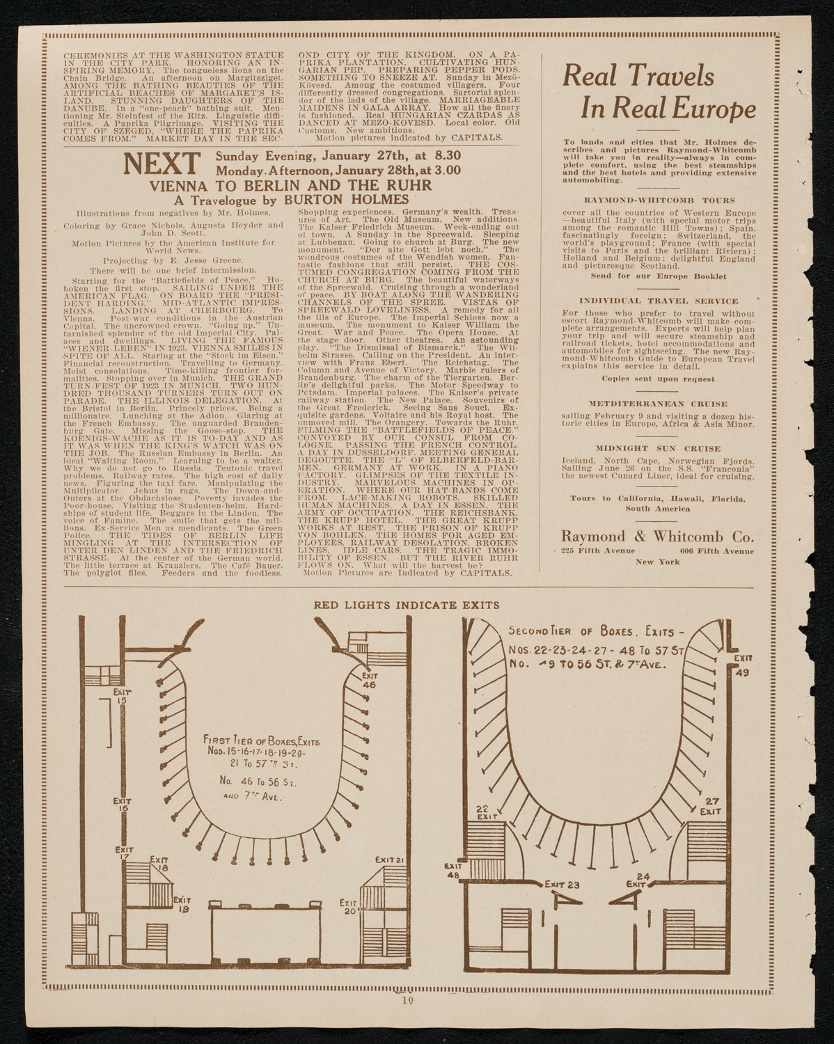 Burton Holmes Travelogue: Budapest and the New Hungary, January 20, 1924, program page 10