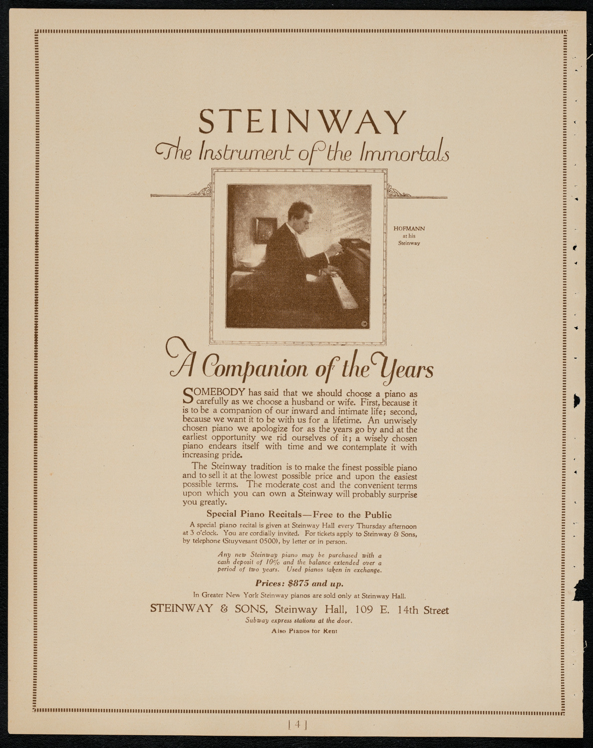 Boston Symphony Orchestra, February 4, 1922, program page 4