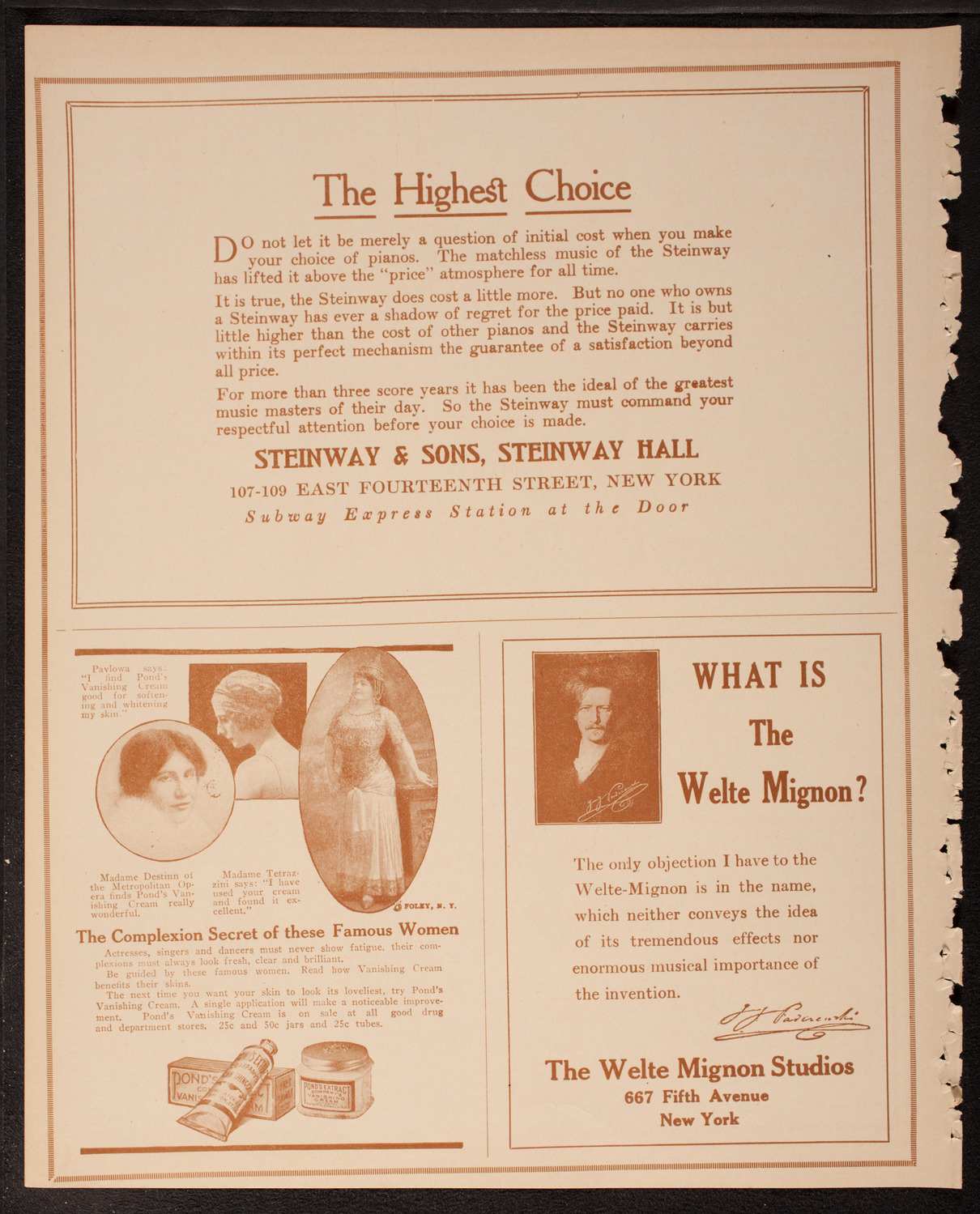 Victoria and Nathalie Boshko, assisted by Volpe Symphony Society of New York, March 31, 1917, program page 4