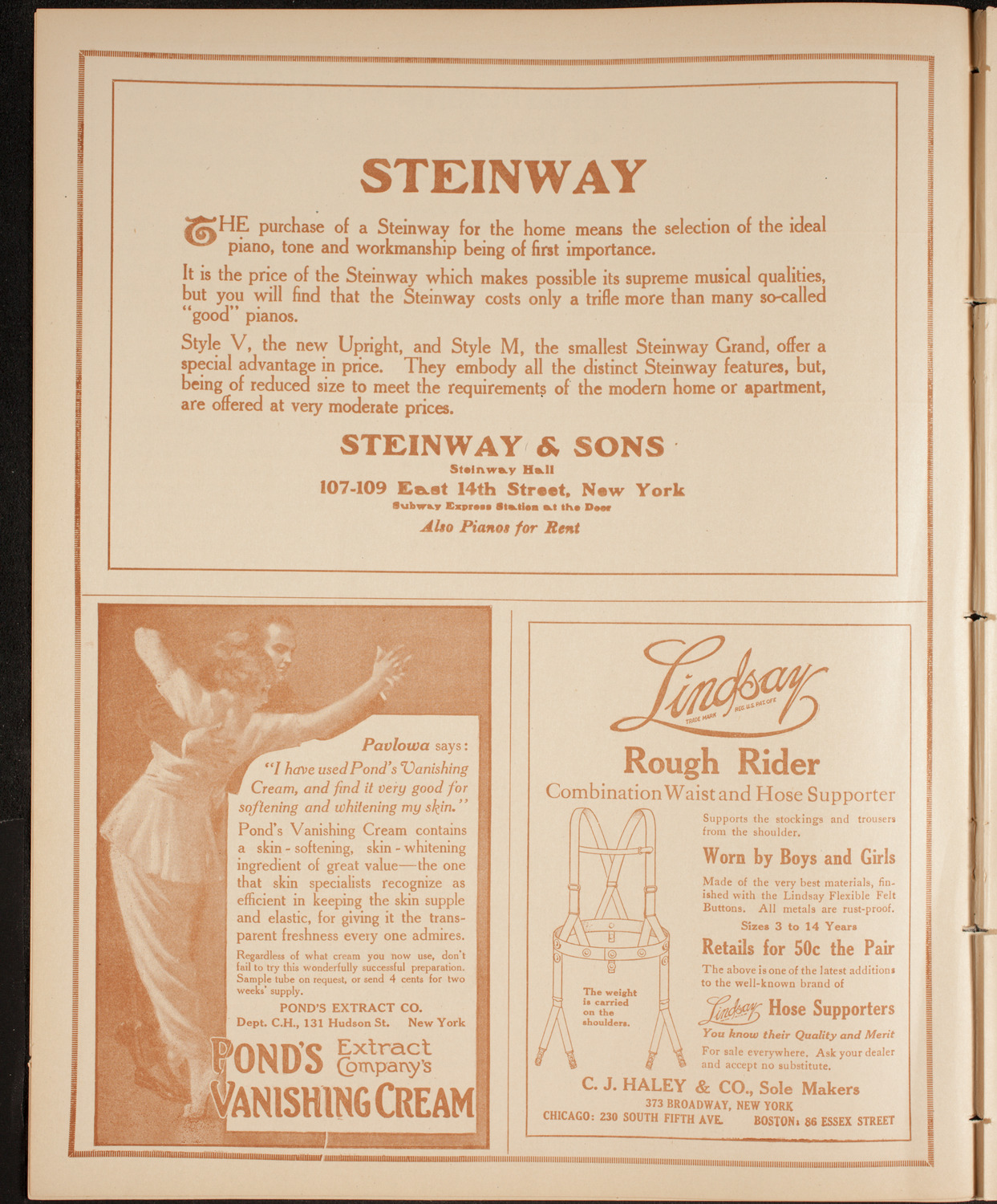 New York Philharmonic, February 5, 1915, program page 4