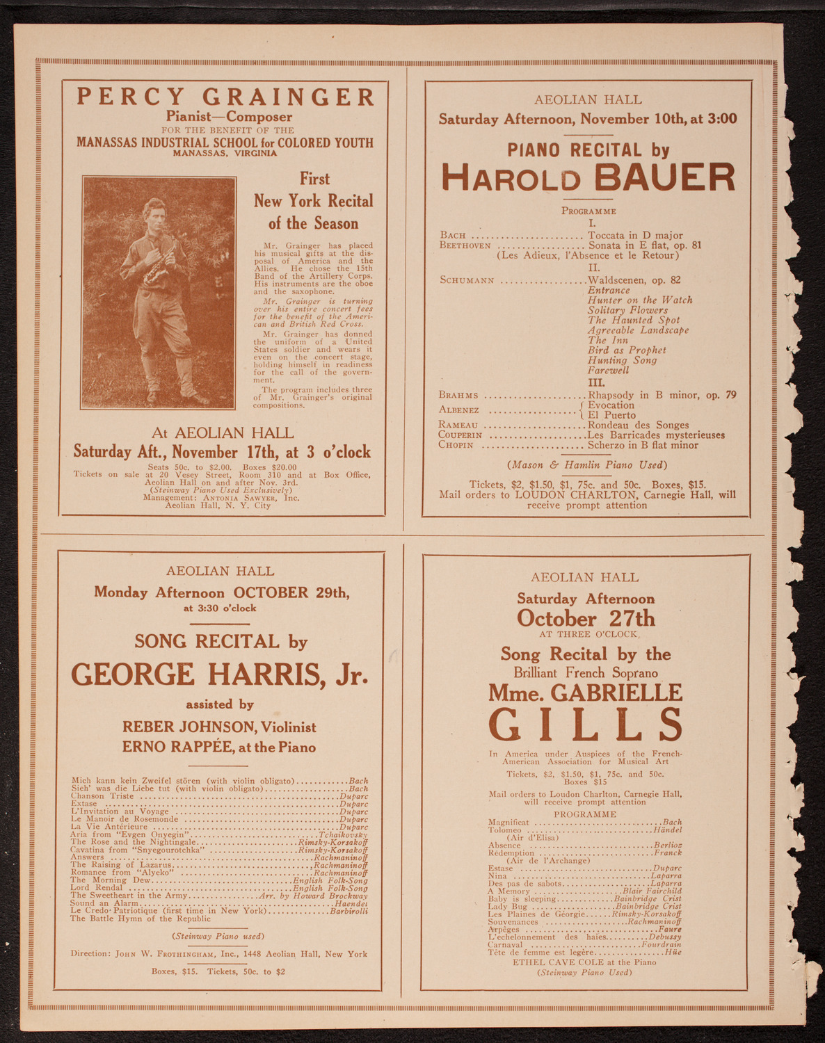 New York Symphony Orchestra, October 25, 1917, program page 10