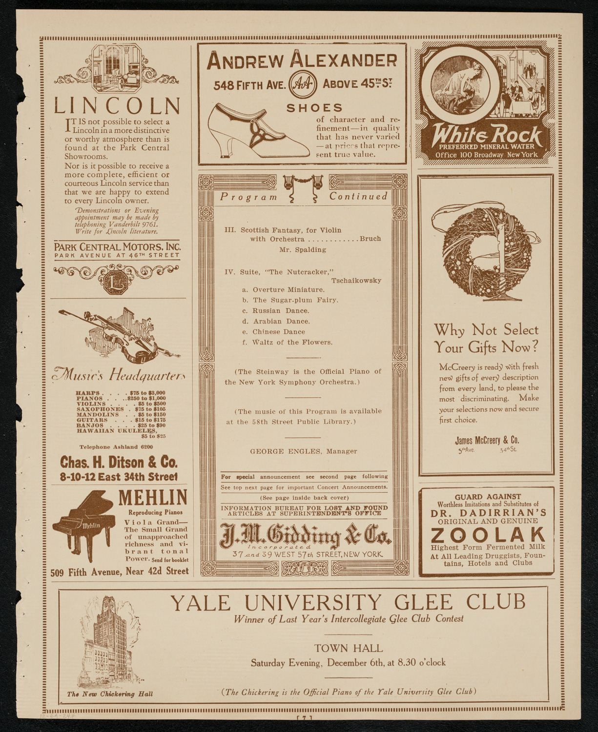 Symphony Concert for Young People, December 6, 1924, program page 7