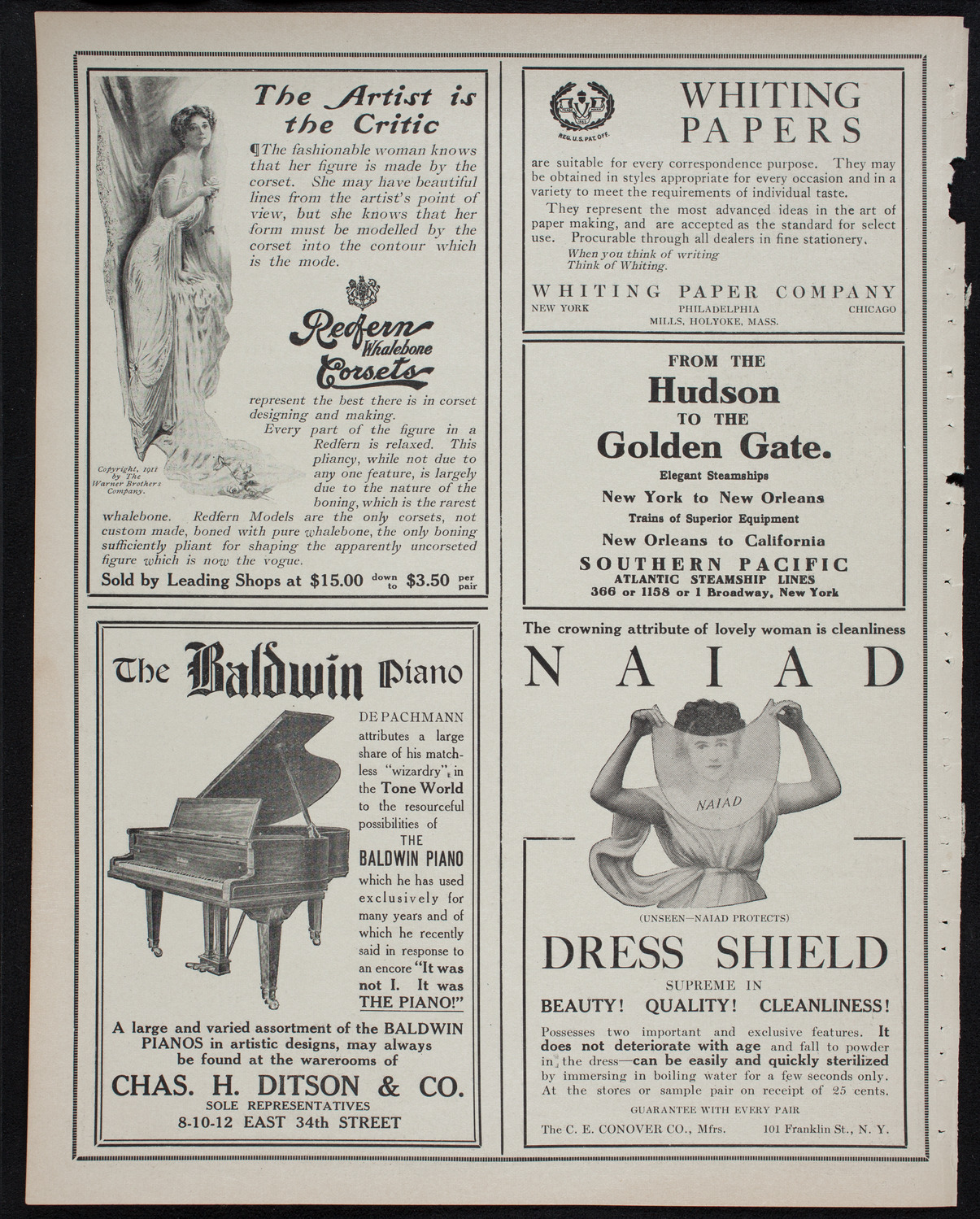 Vladimir de Pachmann, Piano, October 20, 1911, program page 2