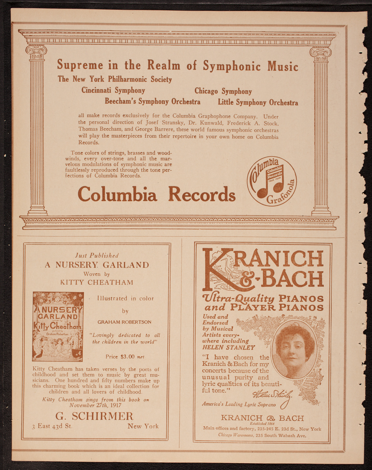 Kitty Cheatham with Orchestra, November 27, 1917, program page 6