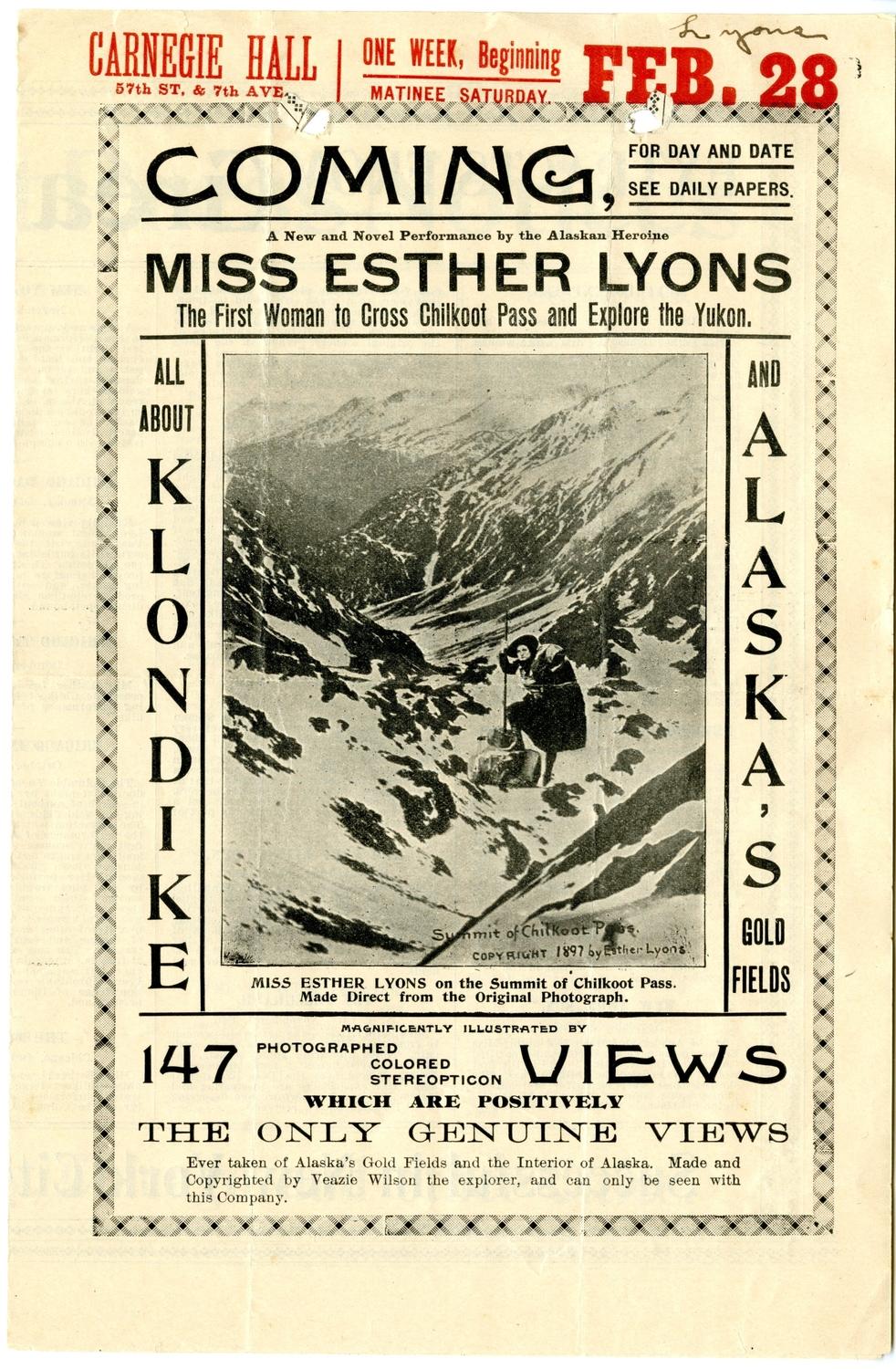 Esther Lyons, February 28 - March 5, 1898