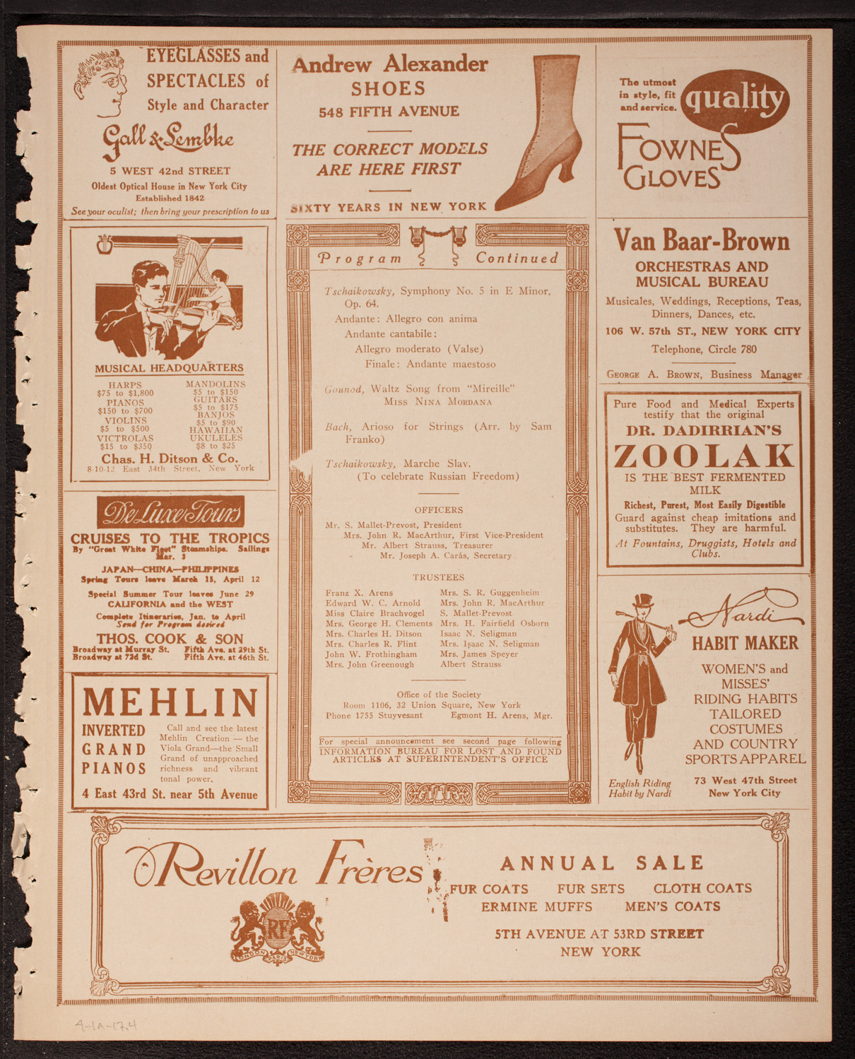 People's Symphony Concert, April 1, 1917, program page 7