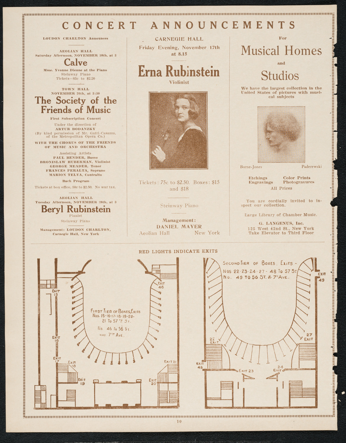 Isadora Duncan, Dancer, with Russian Symphony Orchestra, November 15, 1922, program page 10