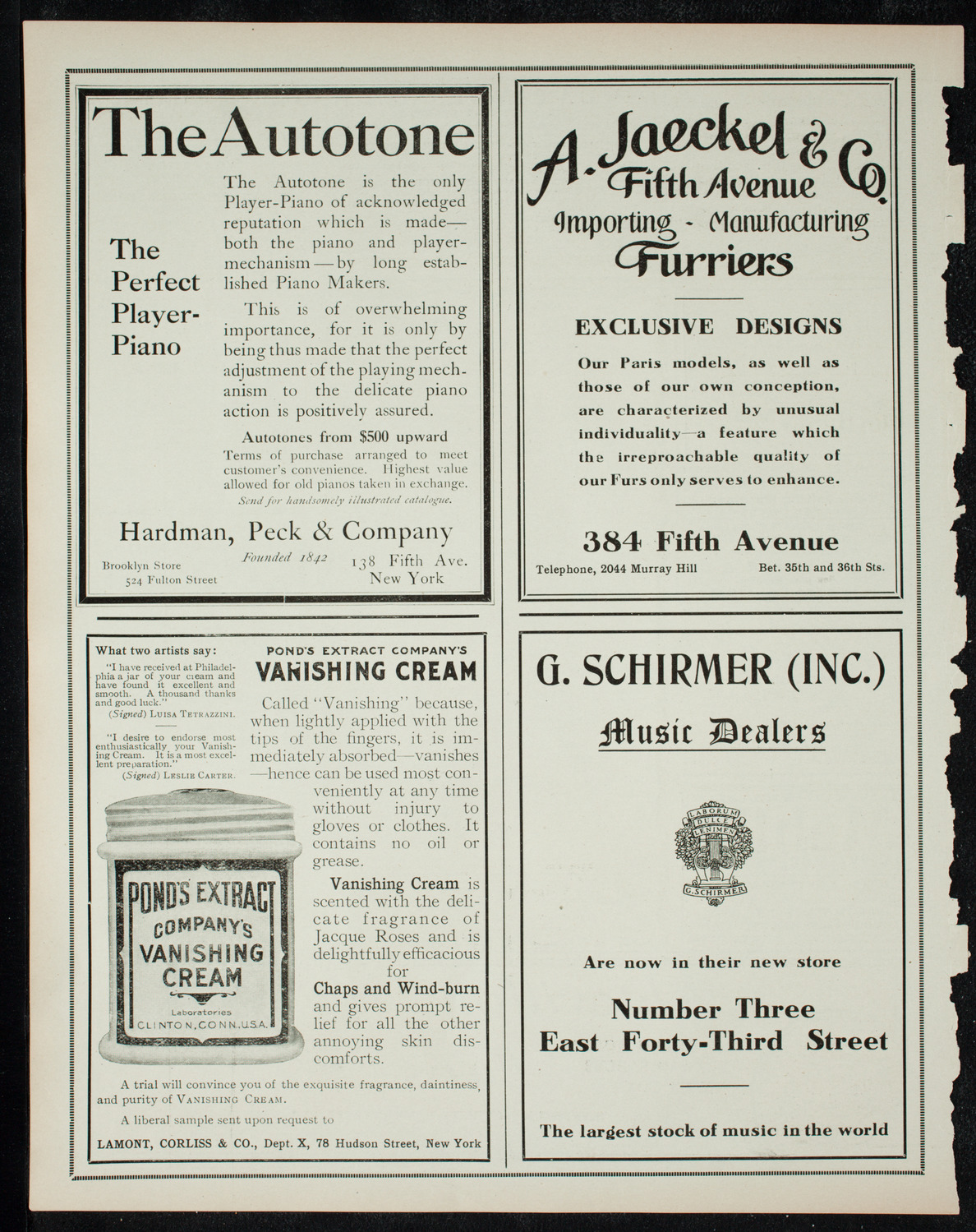 Great Imperial Russian Court Balalaika Orchestra, November 28, 1910, program page 8