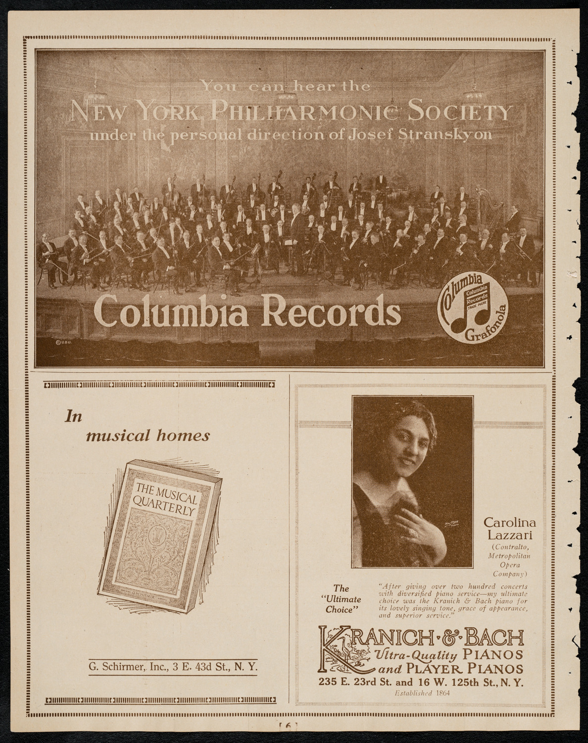 New York Philharmonic, March 10, 1922, program page 6