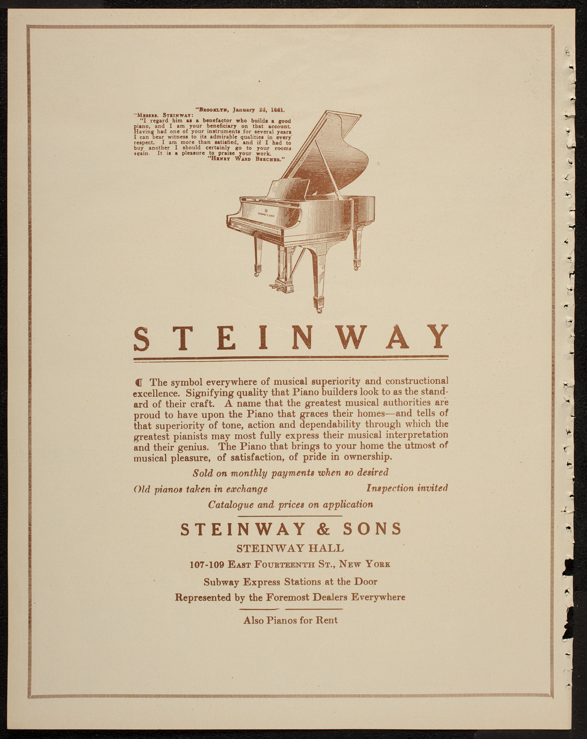 Josef Hofmann, Piano, March 13, 1920, program page 4