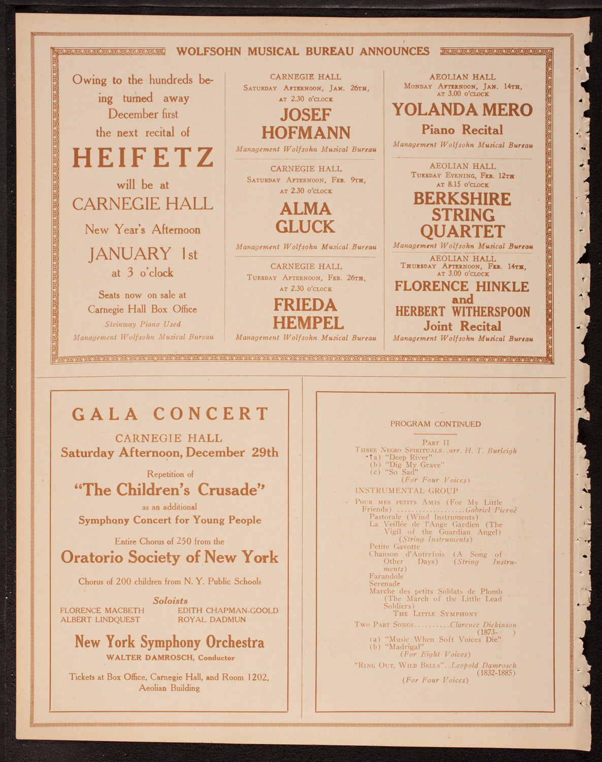 Choral Art Club of Brooklyn, December 22, 1917, program page 8