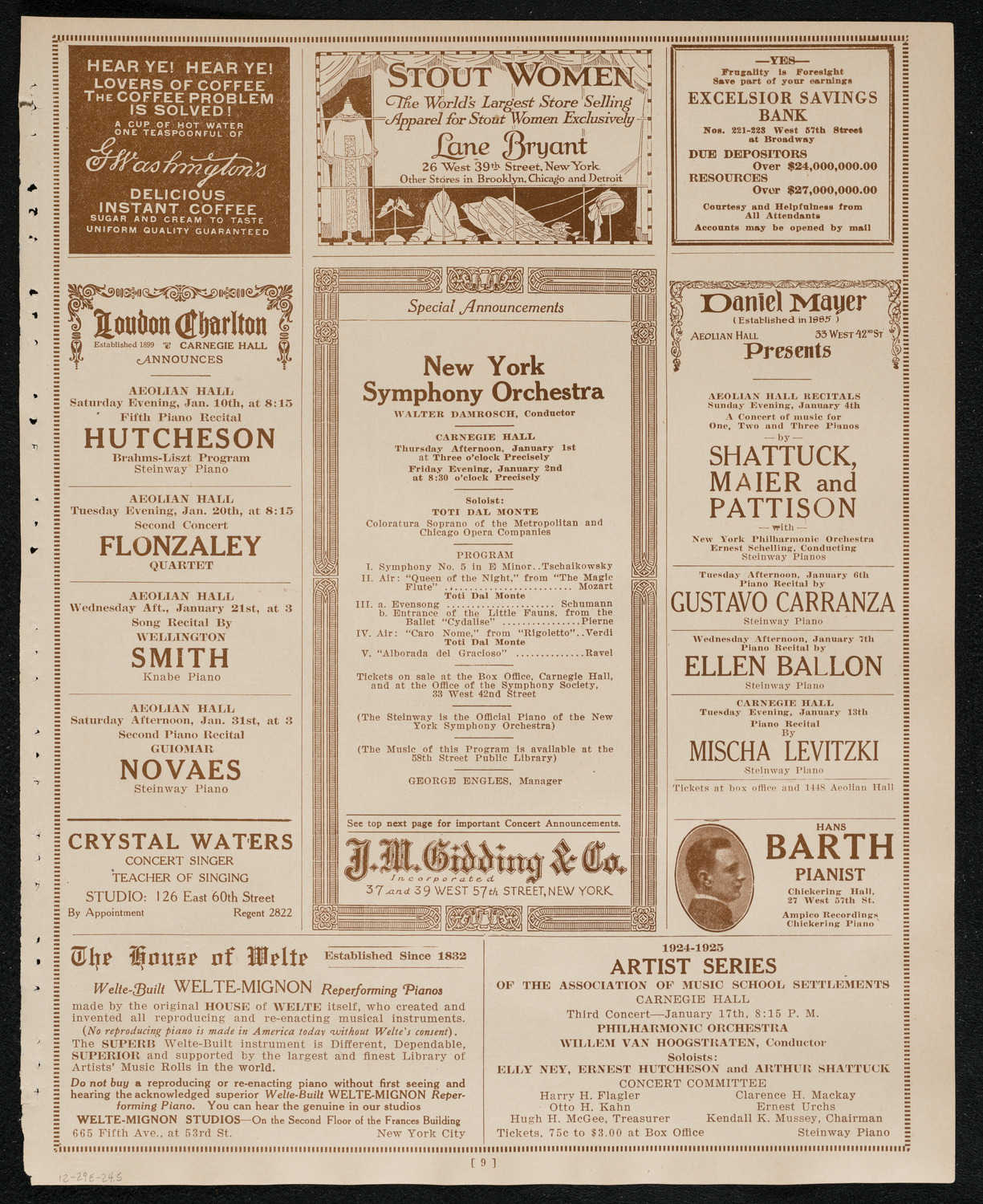 Sasha Culbertson, Violin, December 29, 1924, program page 9