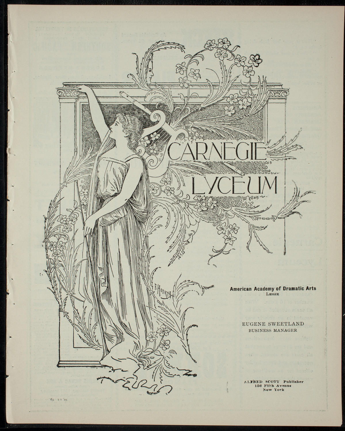 The Inquantum Club, March 1, 1905, program page 1