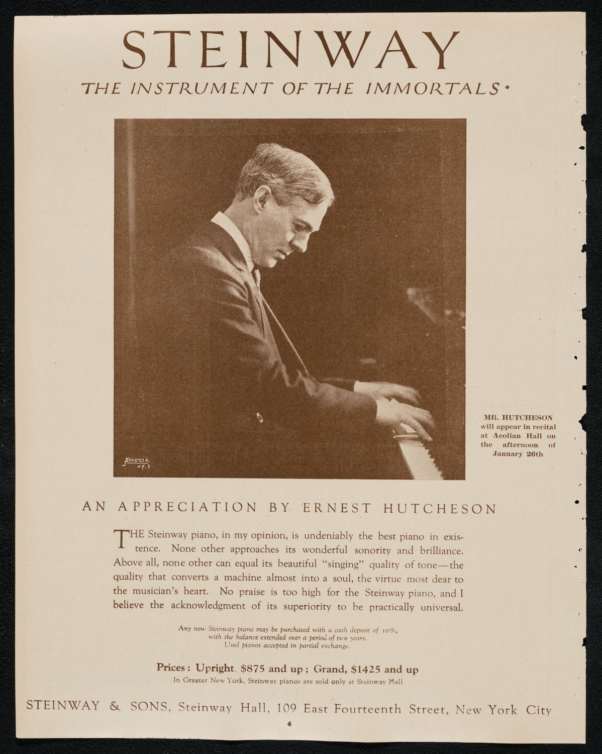 New York Philharmonic, January 25, 1924, program page 4