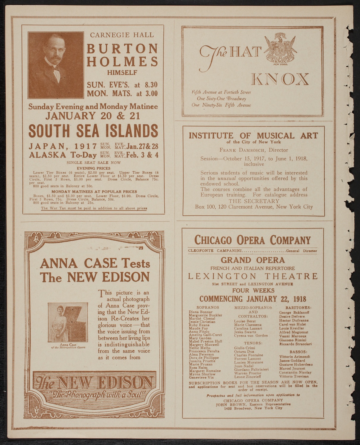 New York Philharmonic, January 19, 1918, program page 2
