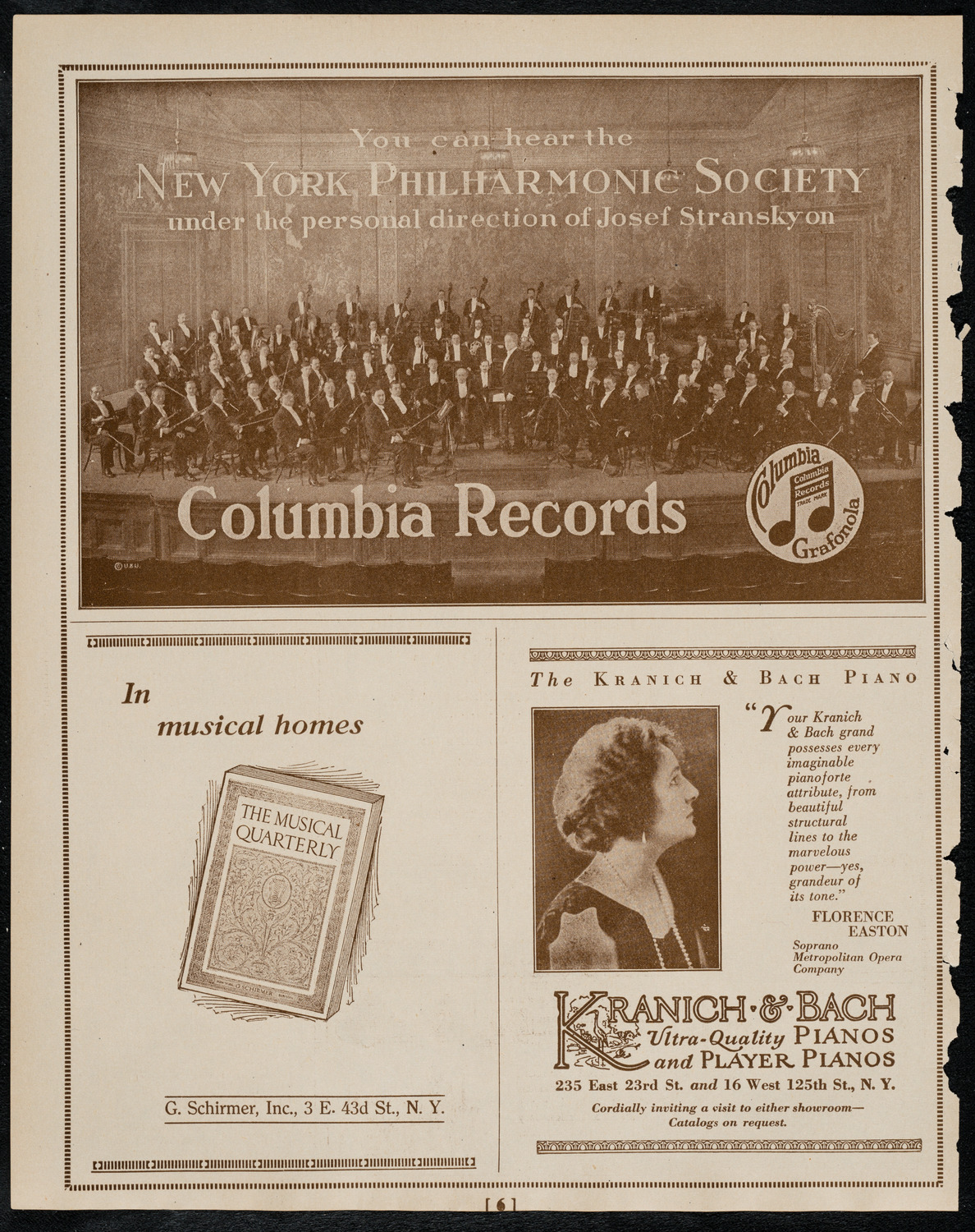 New York Philharmonic, March 30, 1922, program page 6