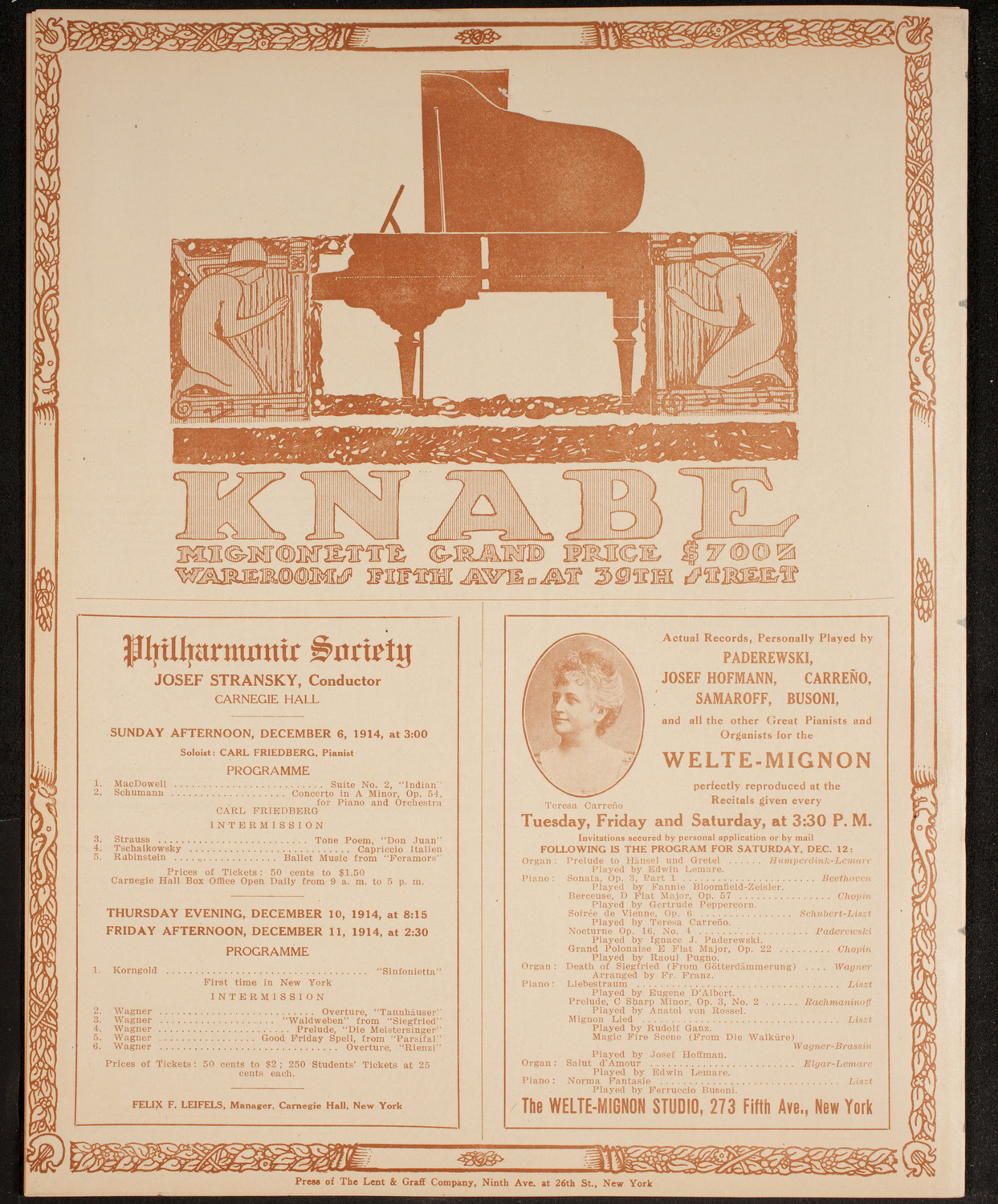 Elmendorf Lecture: Around Southern Europe, November 29, 1914, program page 12