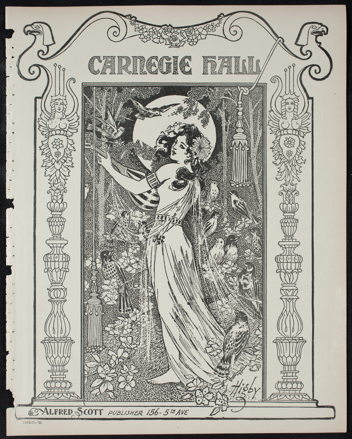 New York Philharmonic, February 21, 1911, program page 1