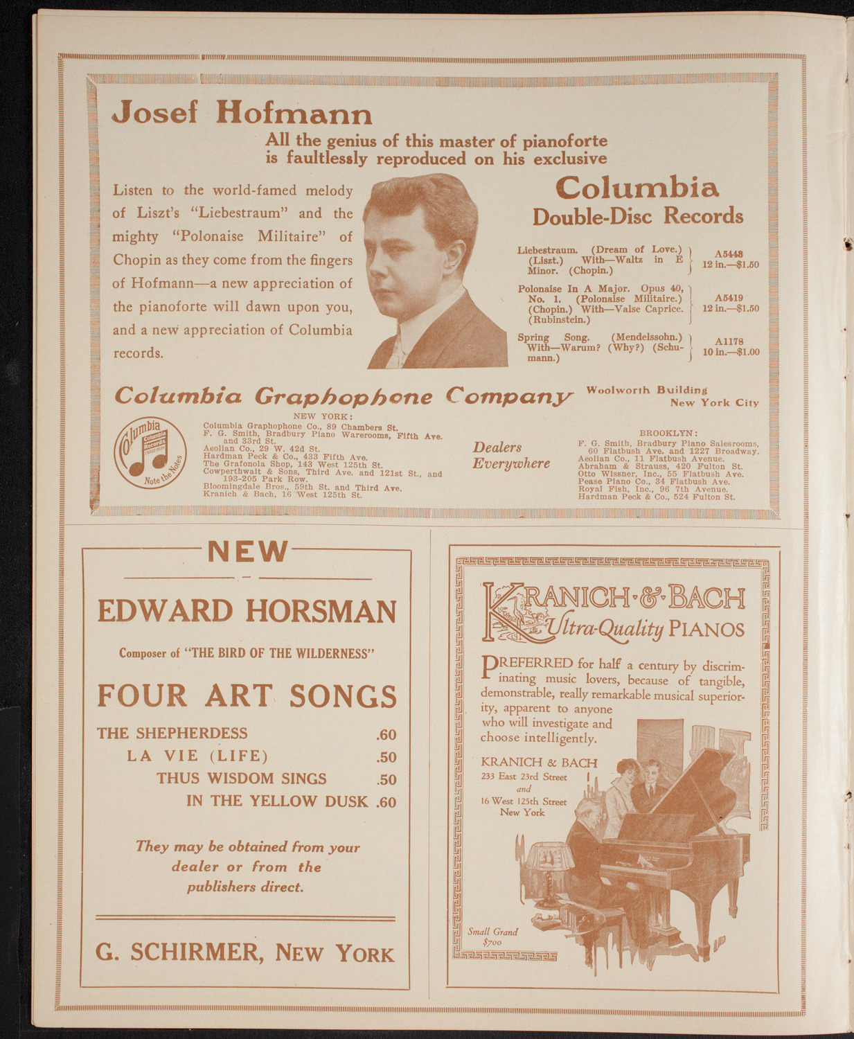 New York Philharmonic, March 3, 1916, program page 6