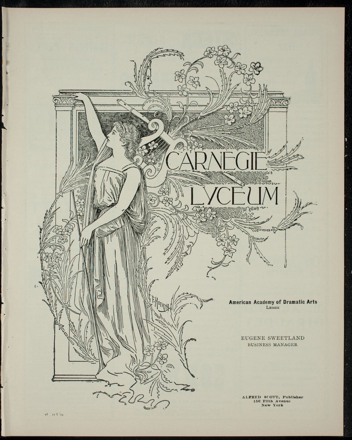 Columbia Sophomore Dramatic Association, December 8, 1904, program page 1