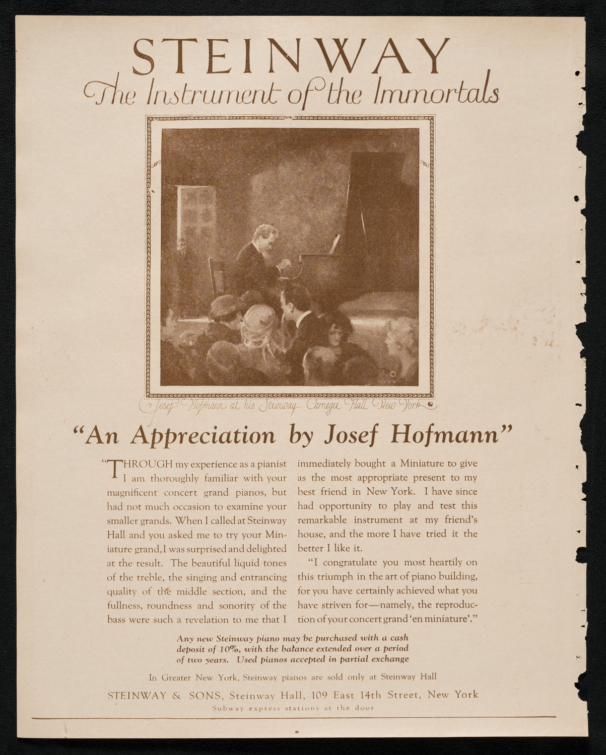 Elly Ney, Piano, January 16, 1923, program page 4