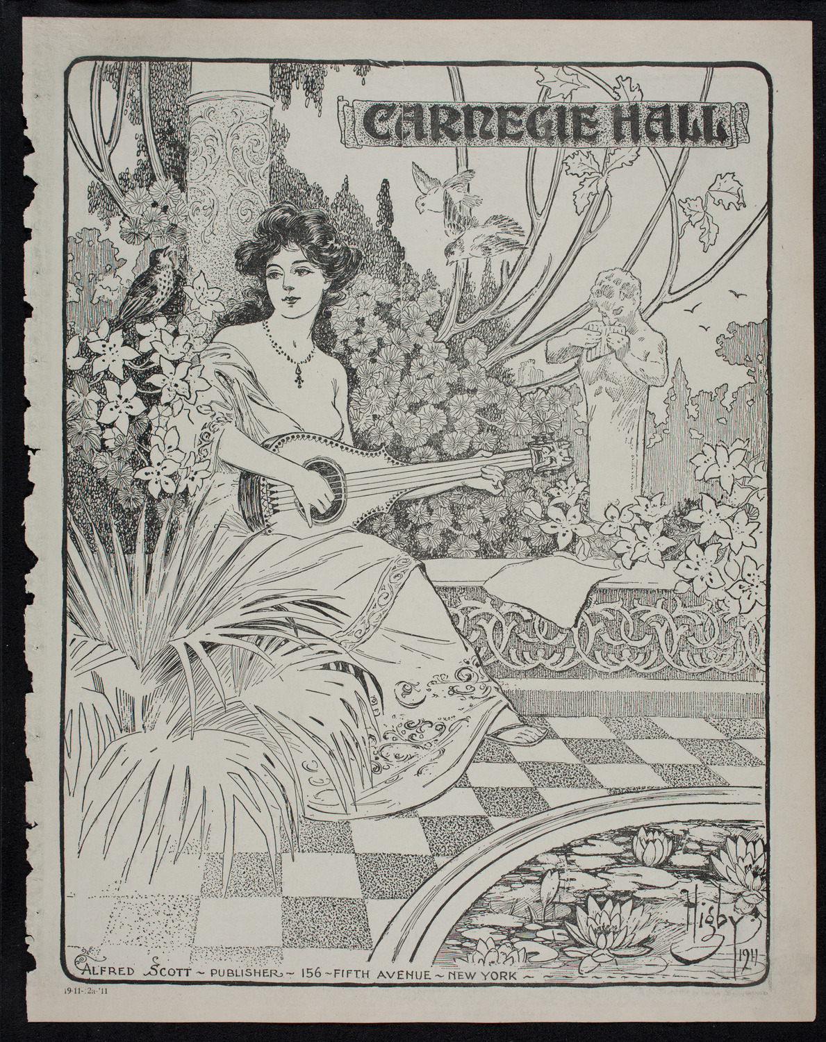 New York Philharmonic, November 12, 1911, program page 1