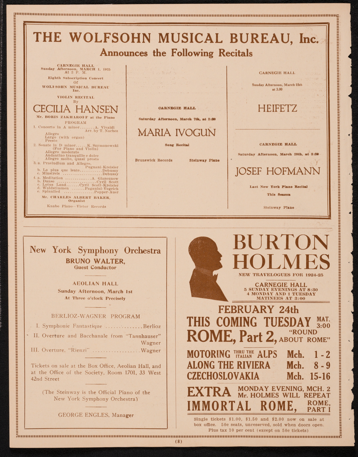 National Flag Rally, February 23, 1925, program page 8