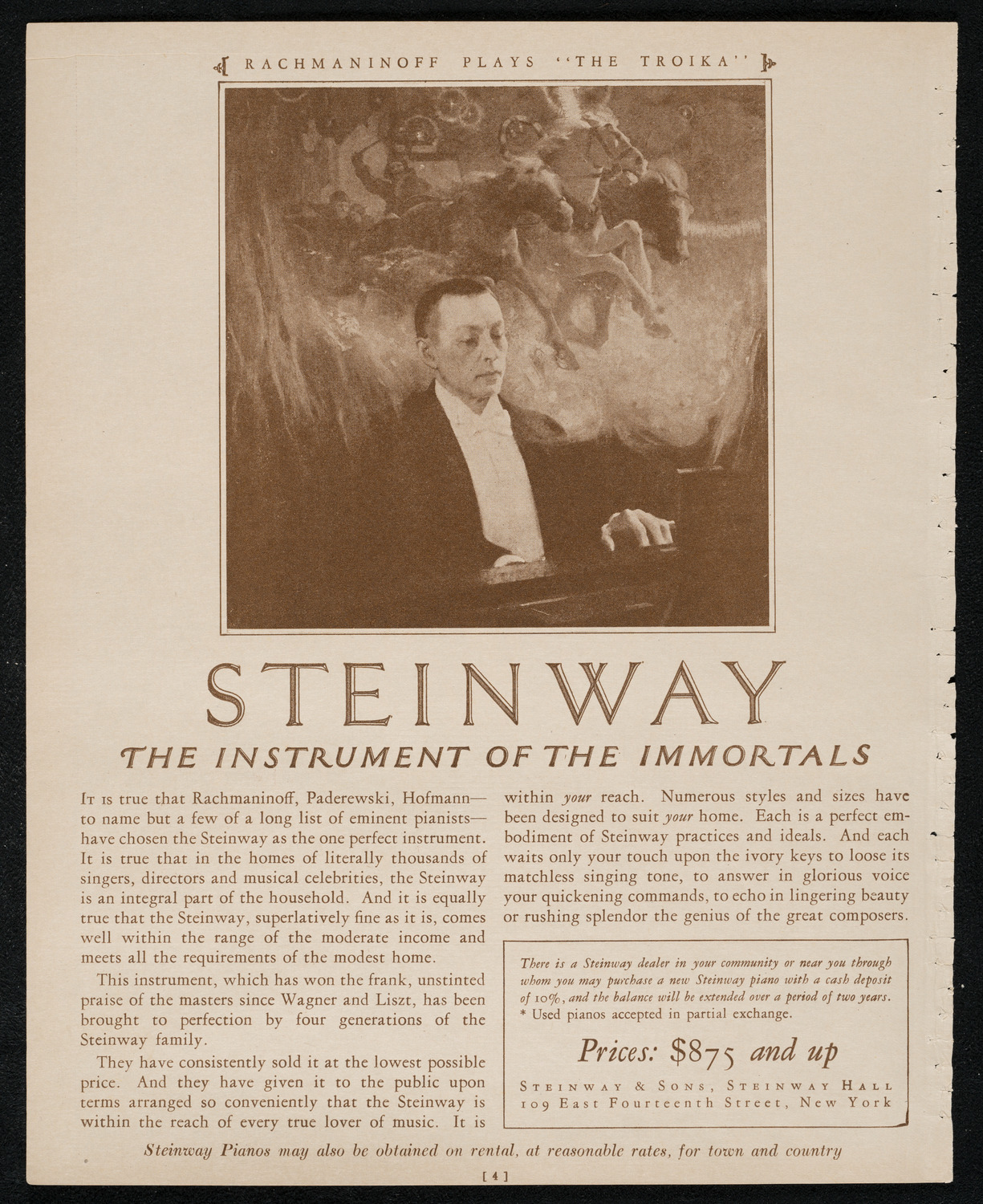 New York Philharmonic, October 16, 1924, program page 4