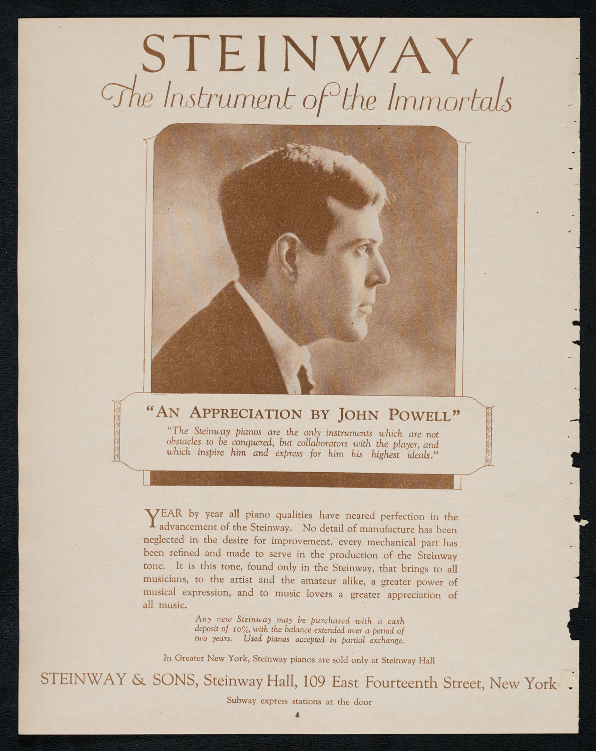 Oratorio Society of New York, April 4, 1923, program page 4