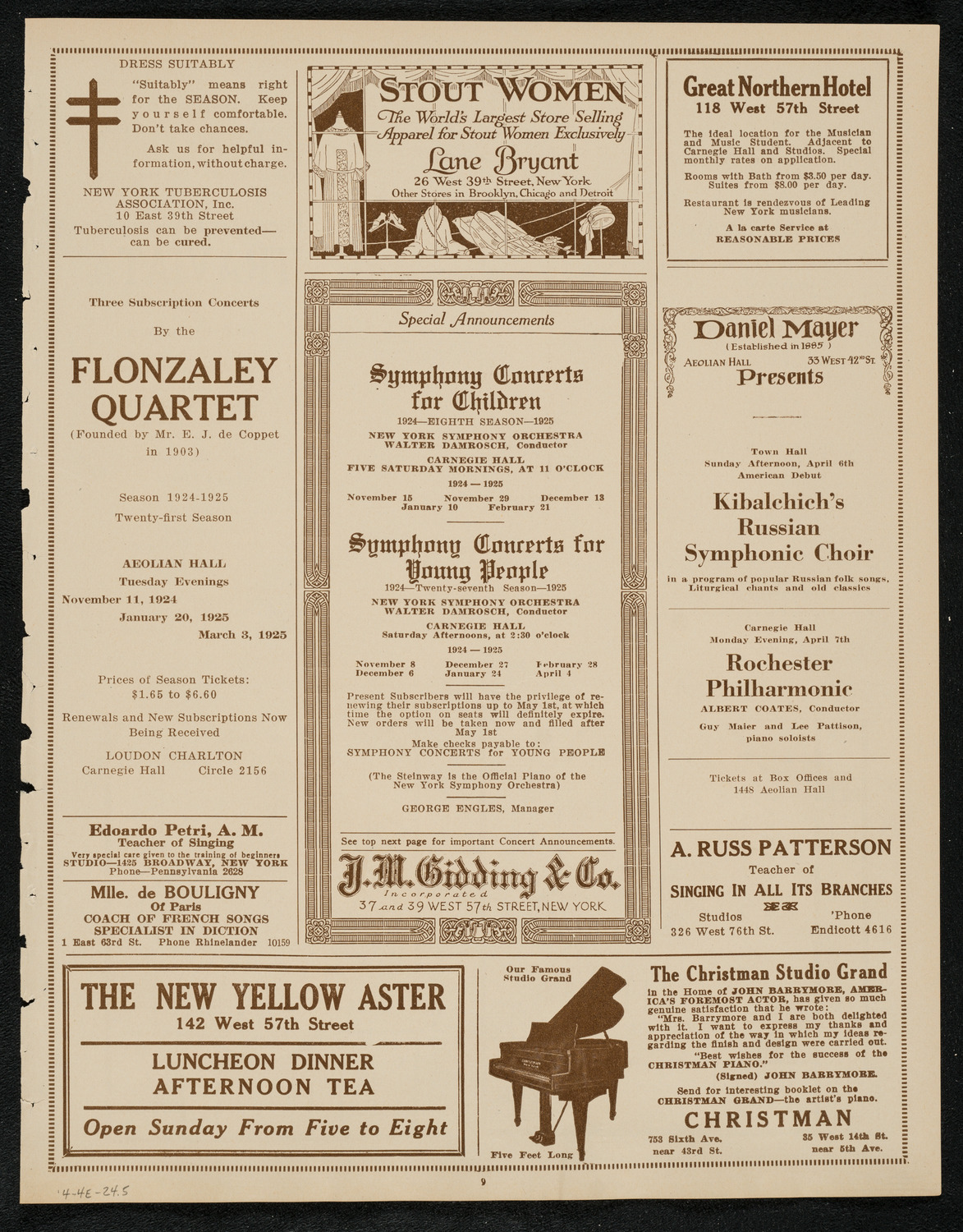 Dusolina Giannini, Soprano, and Mischa Levitzki, Piano, April 4, 1924, program page 9