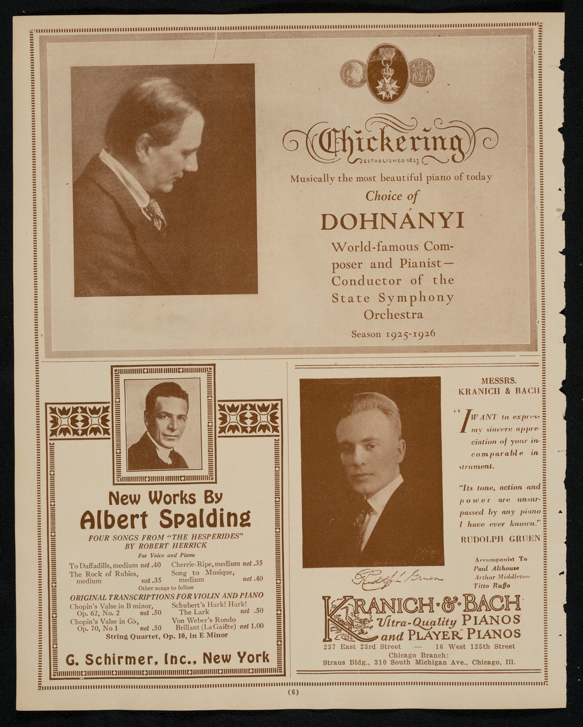 State Symphony Orchestra of New York, December 12, 1925, program page 6