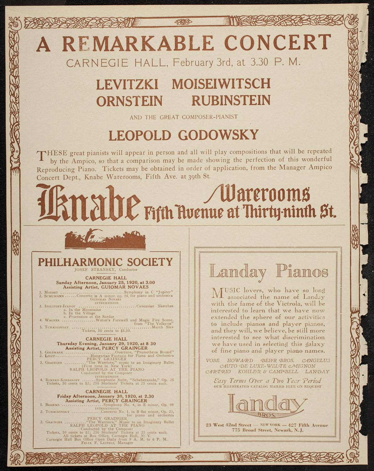 Chalif Dancers, January 24, 1920, program page 12