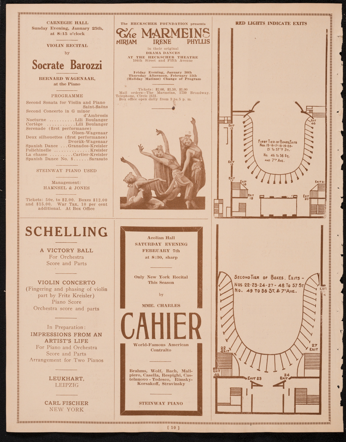 New York Symphony Orchestra, January 22, 1925, program page 10