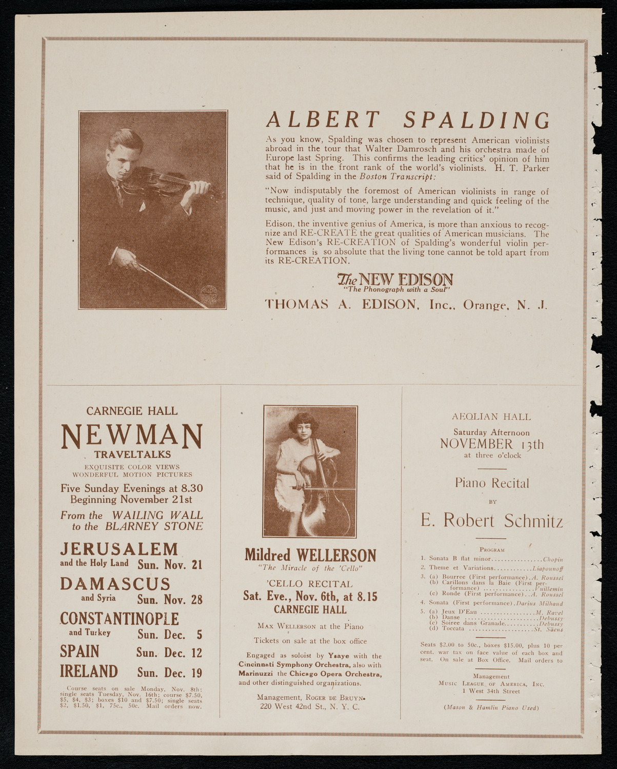 New York Symphony Orchestra, November 4, 1920, program page 2