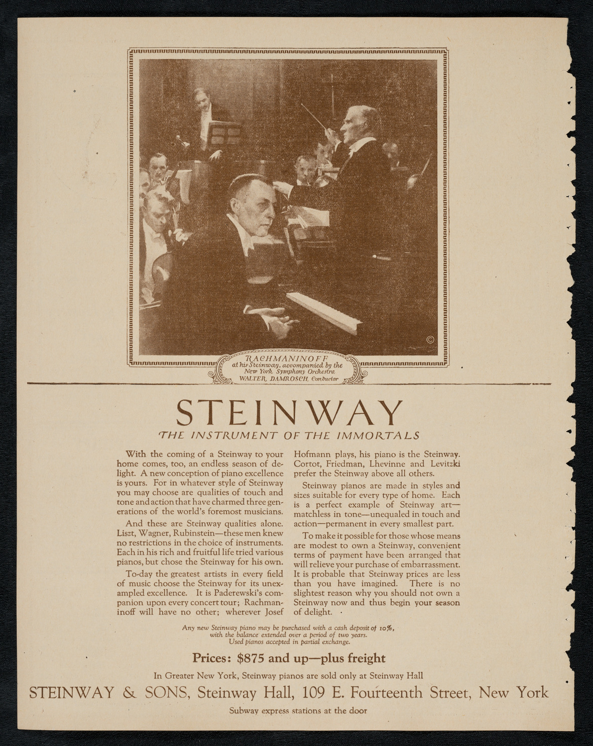Hebrew National Orphan Home Concert, February 25, 1923, program page 4