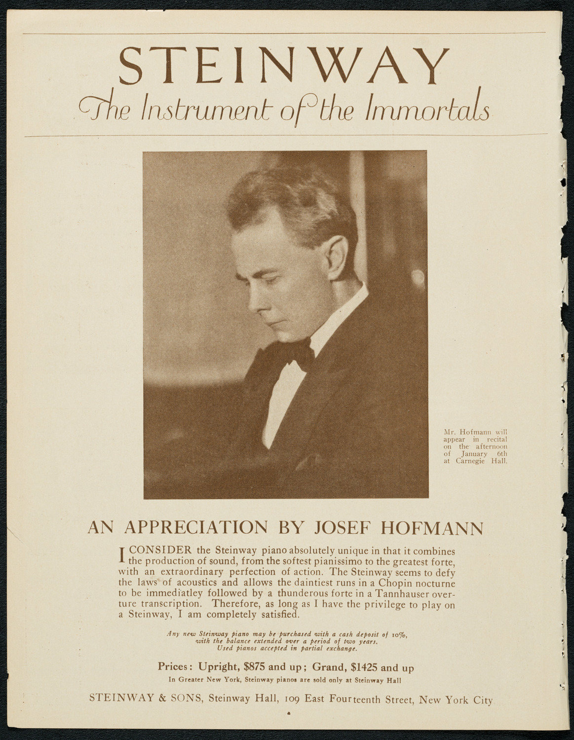 New York Philharmonic Students' Concert, December 31, 1923, program page 4