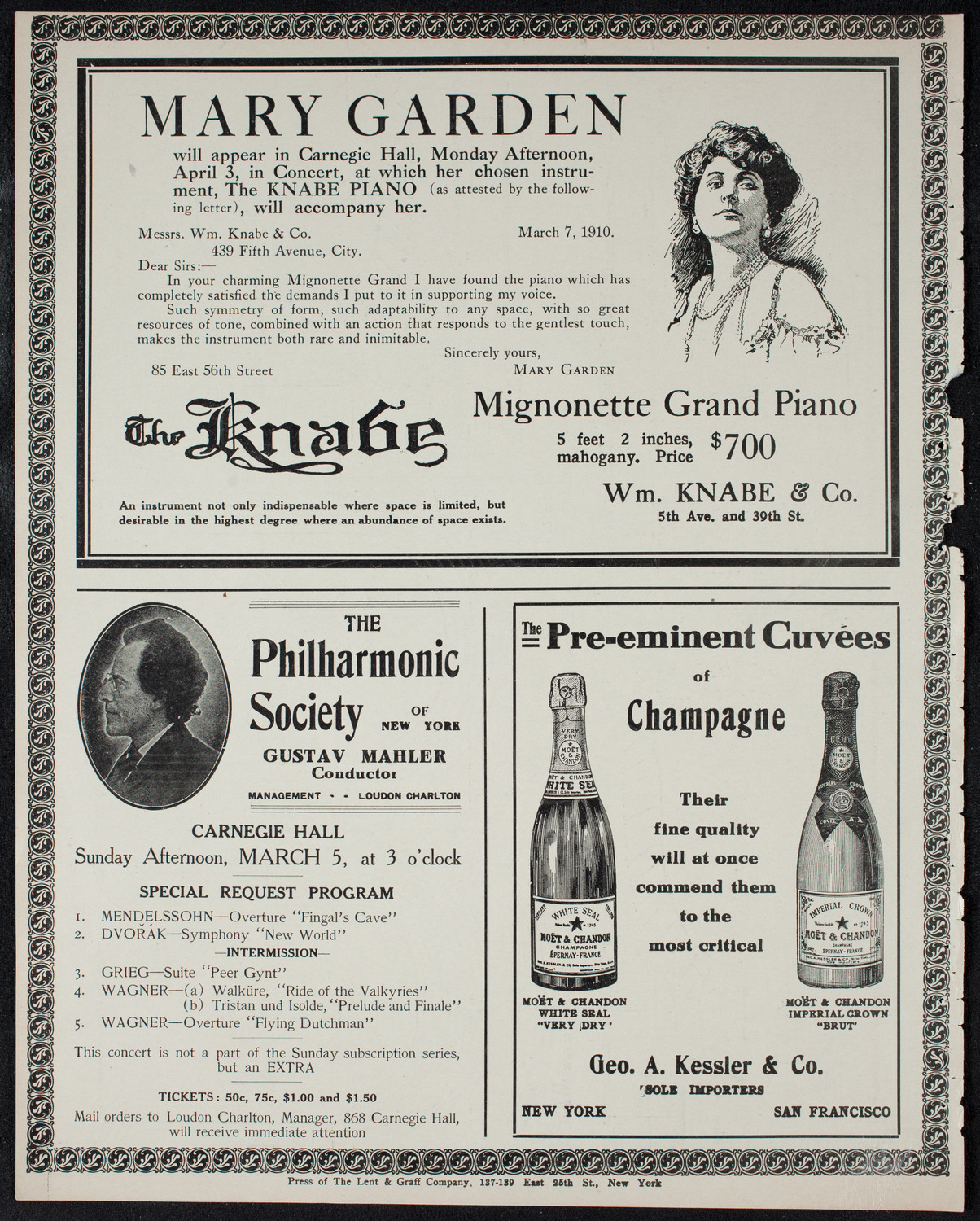 Oratorio Society of New York, February 28, 1911, program page 12