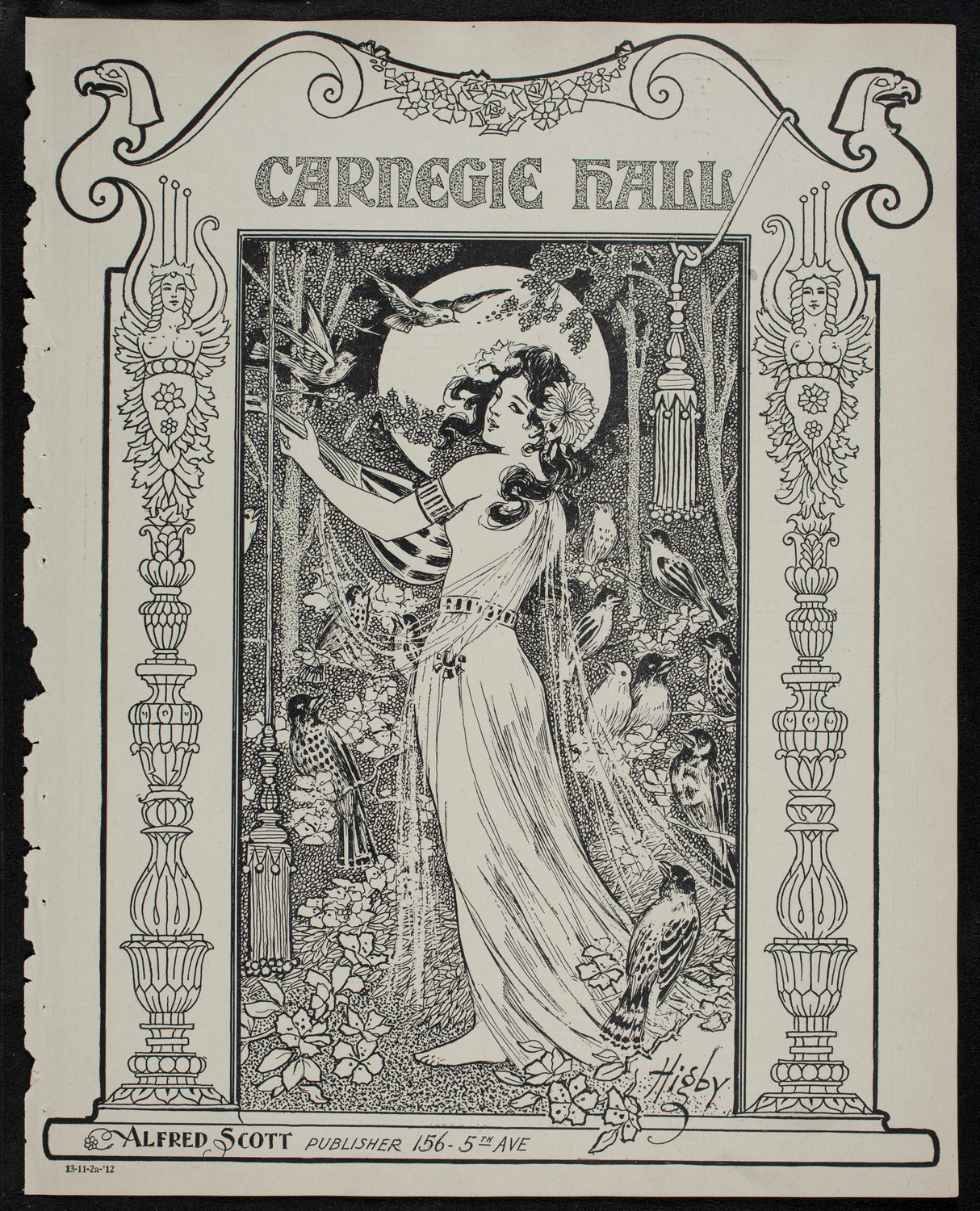 Alma Gluck, Soprano, November 2, 1912, program page 1