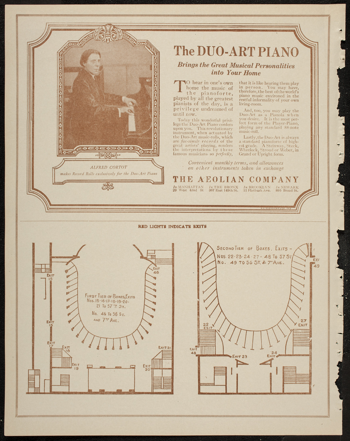 Alfred Cortot, Piano, with the New York Symphony Orchestra, February 17, 1920, program page 10