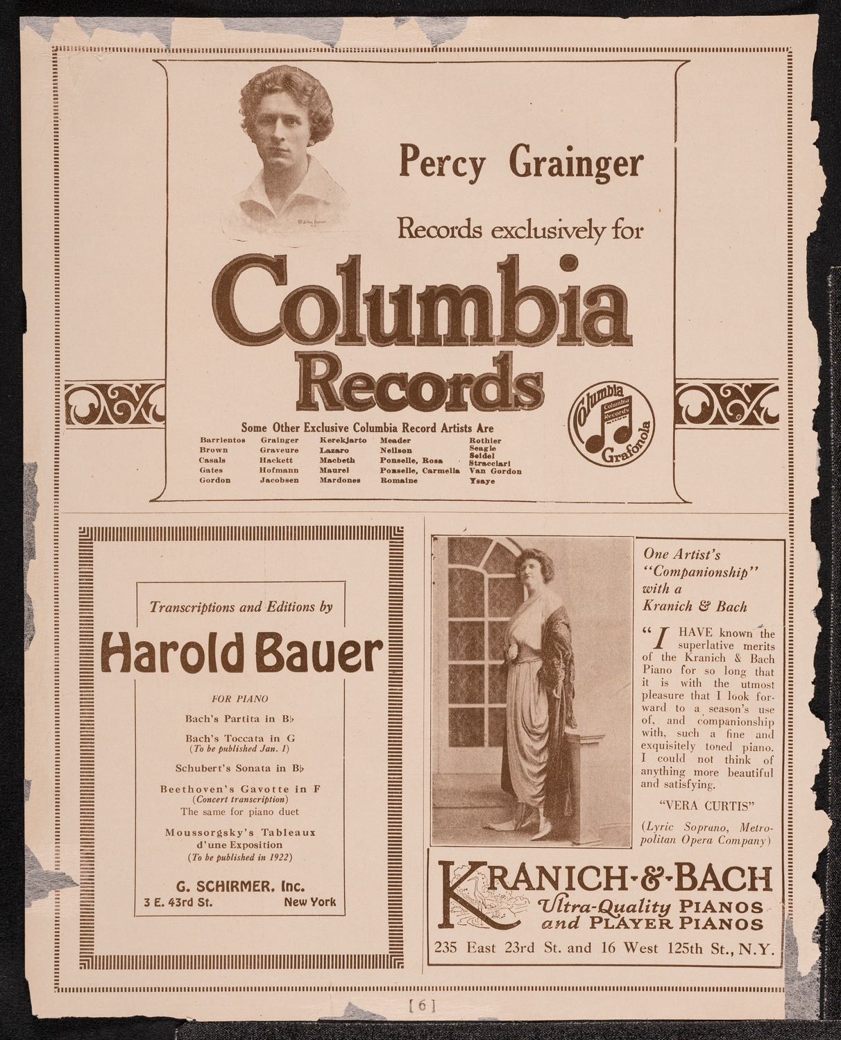 Grand Music Festival, December 19, 1921, program page 6