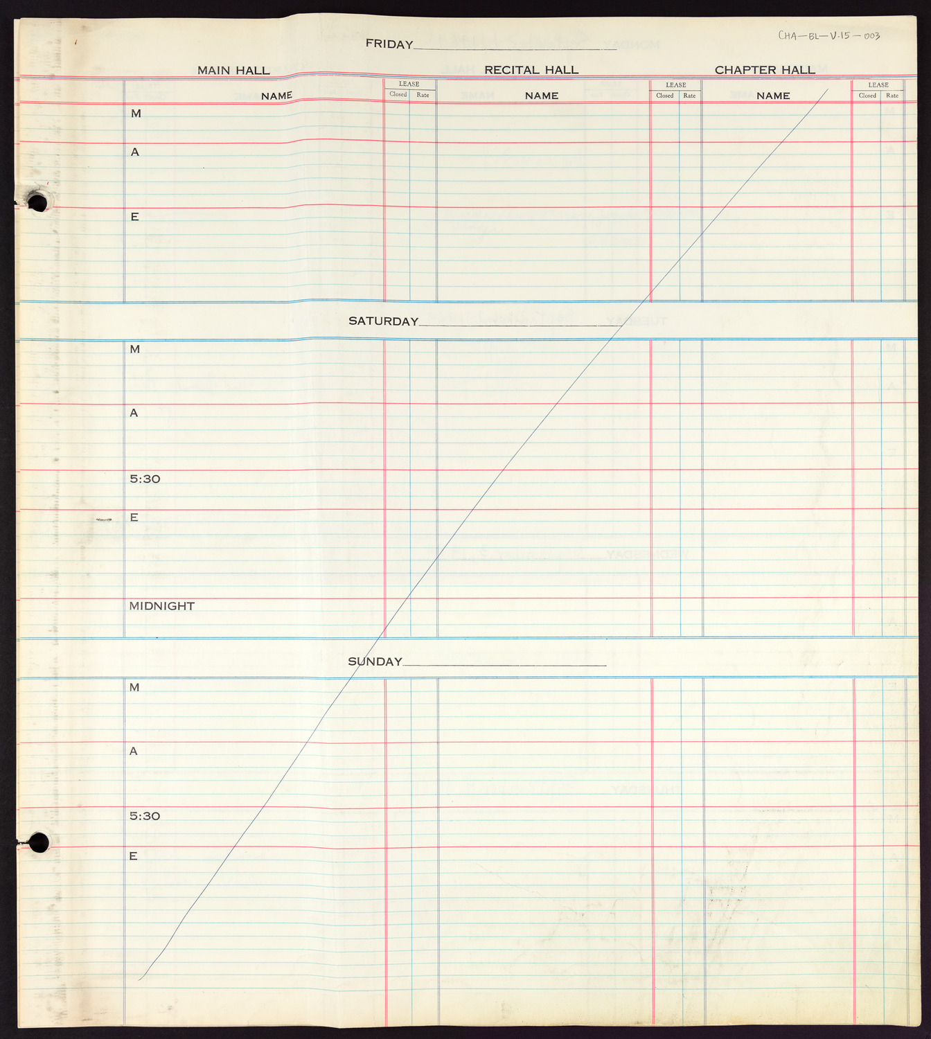 Carnegie Hall Booking Ledger, volume 15, page 3