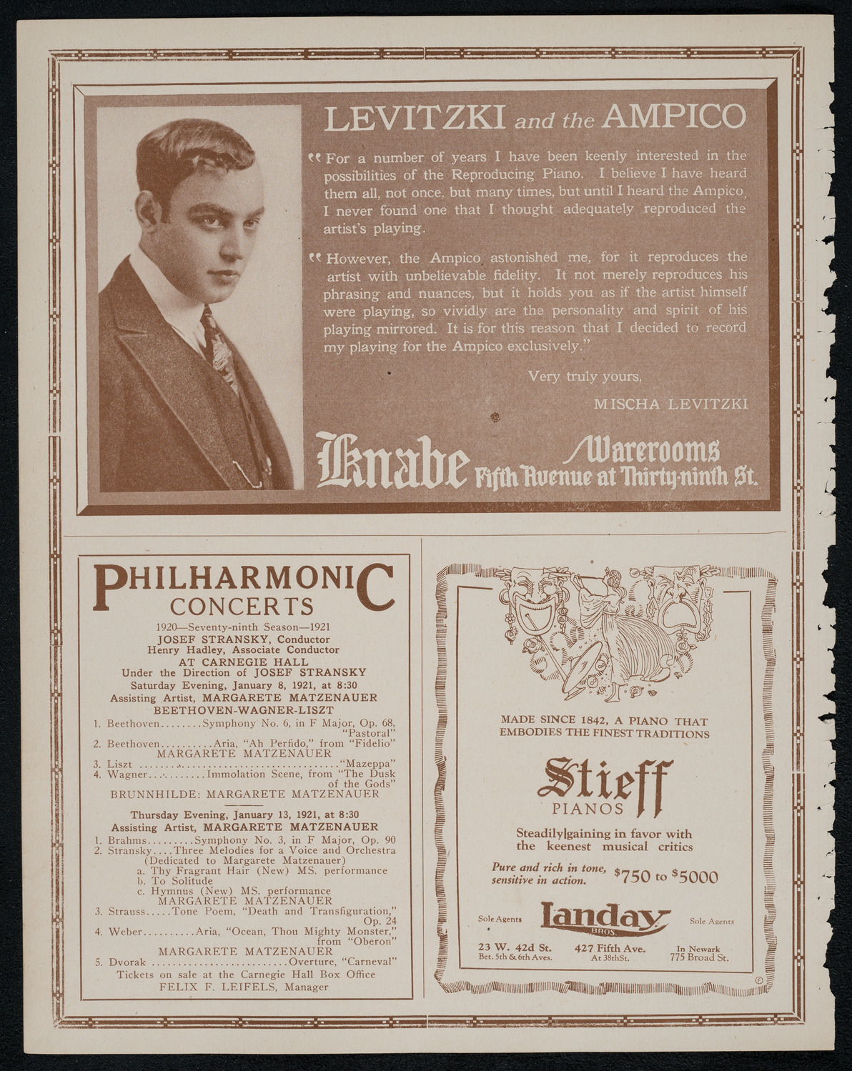 Boston Symphony Orchestra, January 6, 1921, program page 12