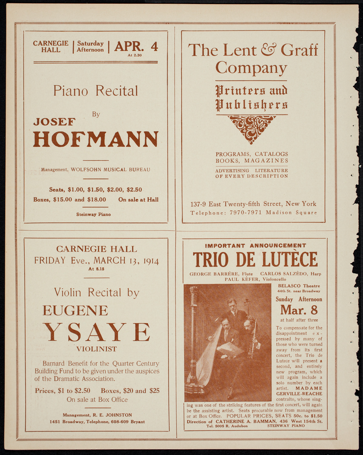 Minneapolis Symphony Orchestra, March 2, 1914, program page 10