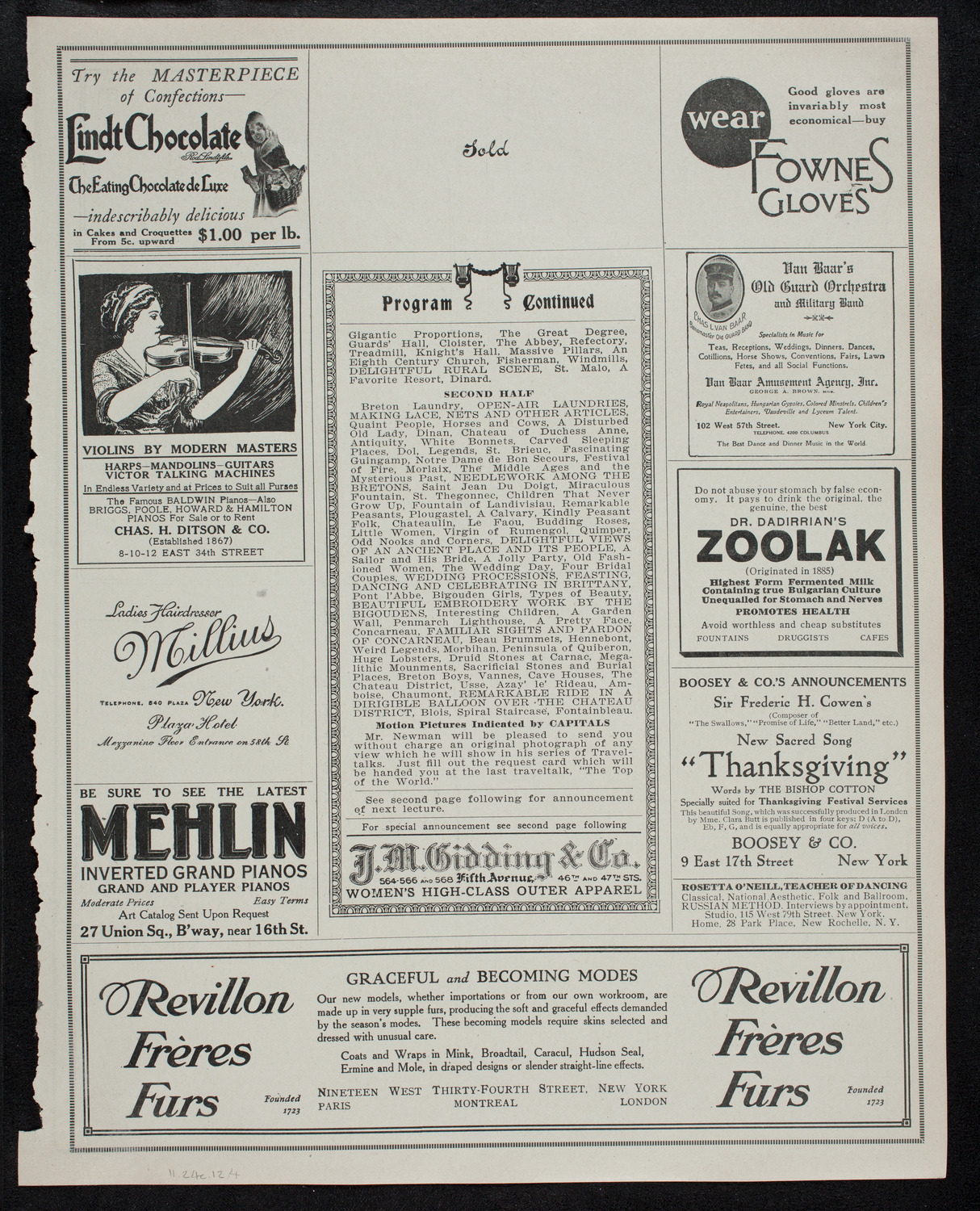 Newman Traveltalks: Rural France, November 24, 1912, program page 7