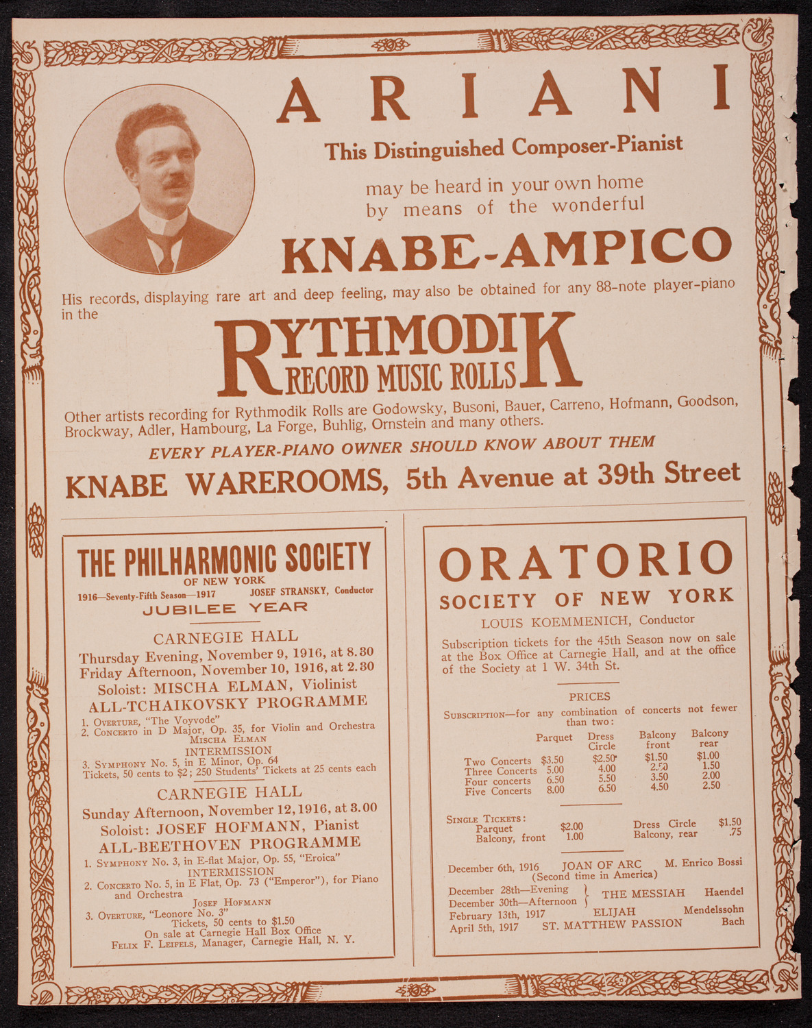 Elmendorf Lecture: Mexico, November 5, 1916, program page 12