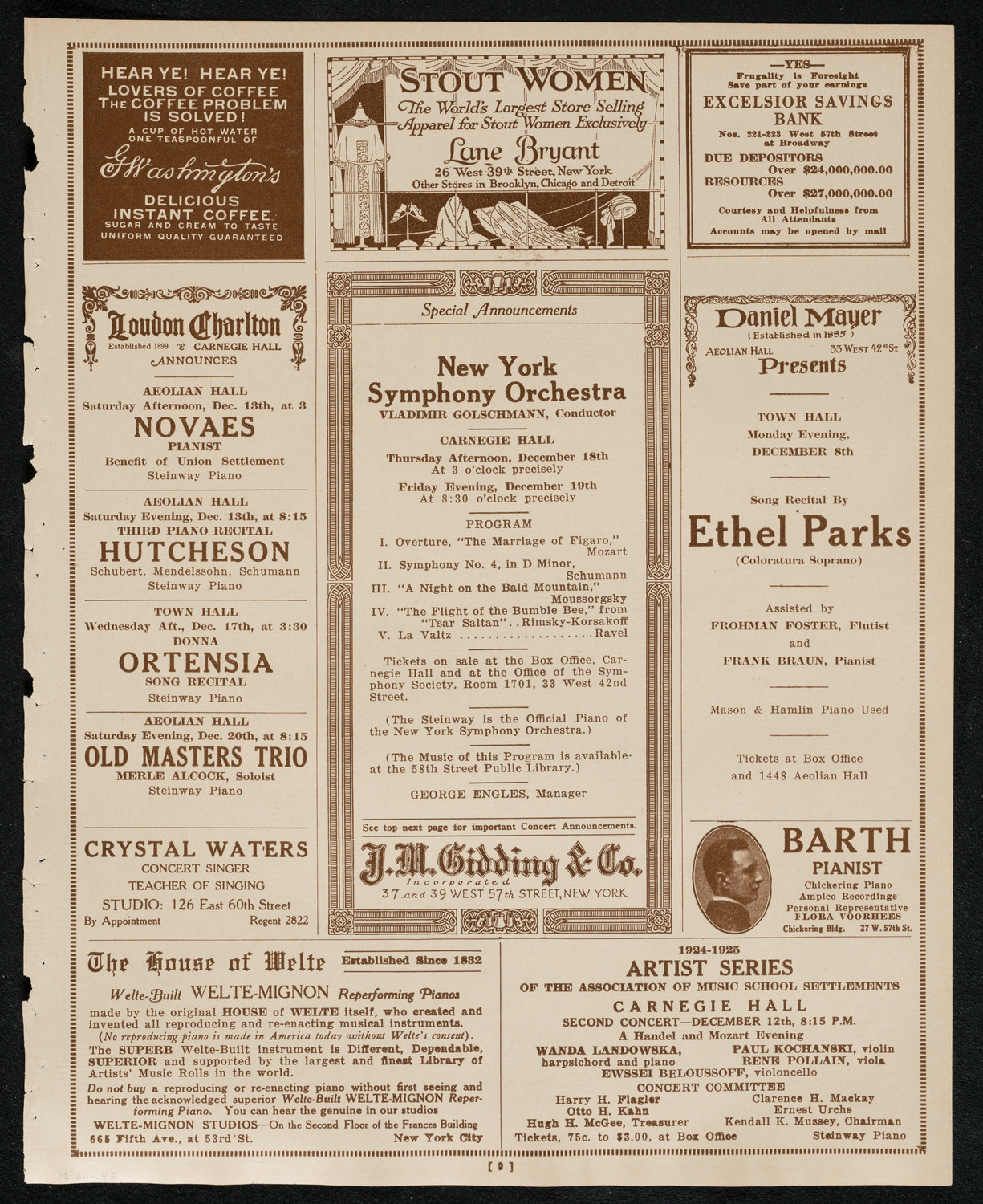 Symphony Concert for Young People, December 6, 1924, program page 9