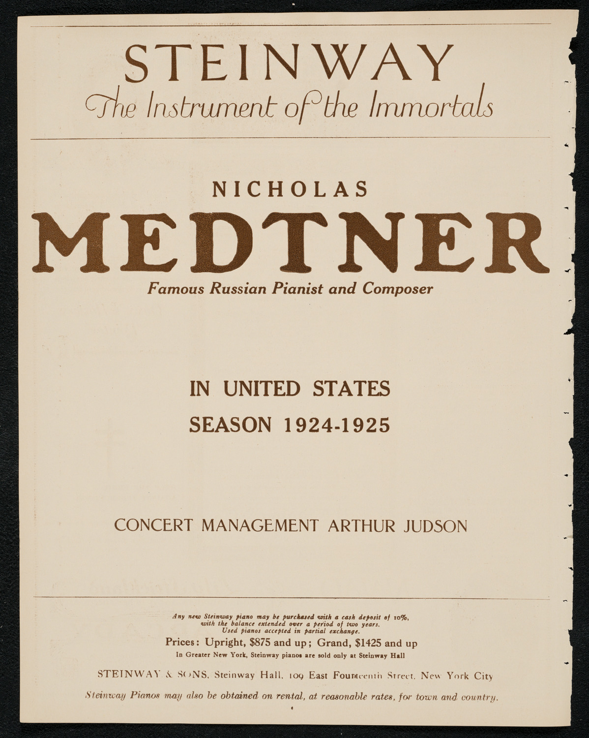 New York Philharmonic, February 14, 1924, program page 4