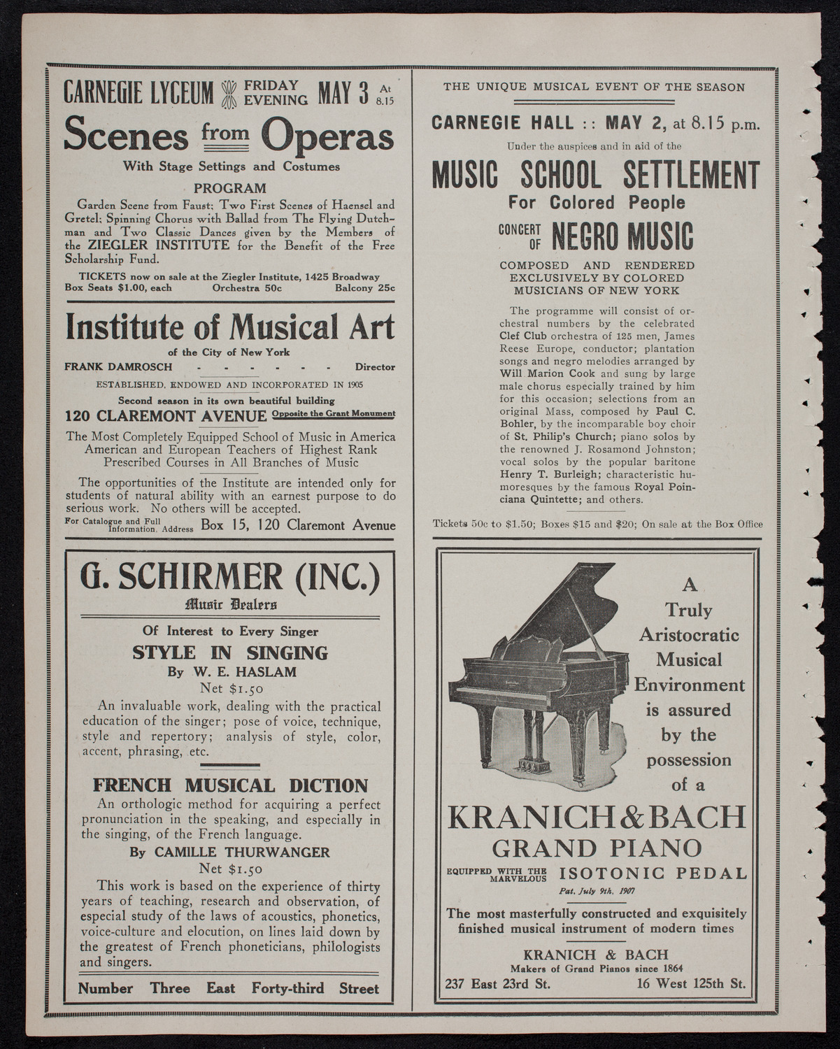 Maximilian Pilzer, Violin, April 25, 1912, program page 6